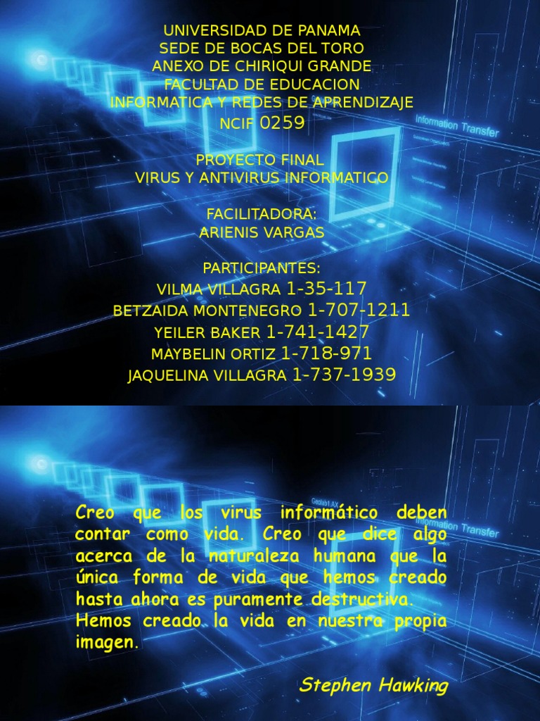 Proyecto Final Informatica | PDF | Virus de computadora | Software ...