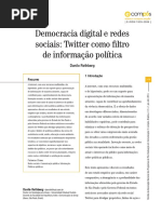 Democracia Digital e Redes Sociais Twitter Como Filtro de Informação Política
