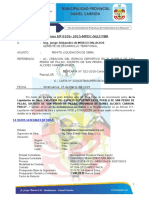 Liquidación obra deportiva Pillao