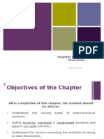 Solubility Factors and Partitioning Effects