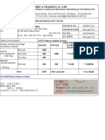 Proforma Invoice: Foshan Cheng Bao Economic & Trading Co., LTD