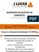 Alvenaria de Blocos de Concreto Recomendações Gerais