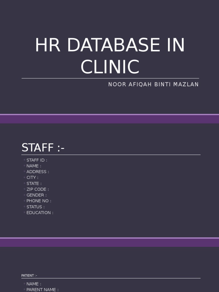 Clinic HR and Patient Database Template | PDF | Sports & Recreation ...