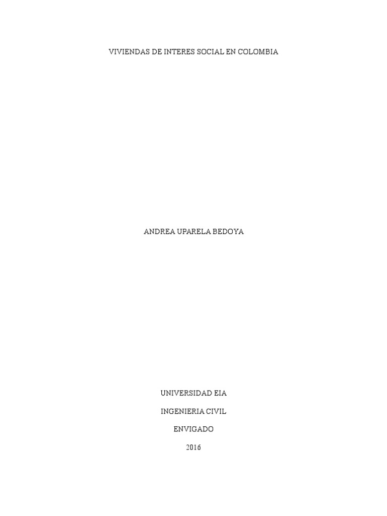 Viviendas de Interes Social en Colombia | PDF | Calidad (comercial ...
