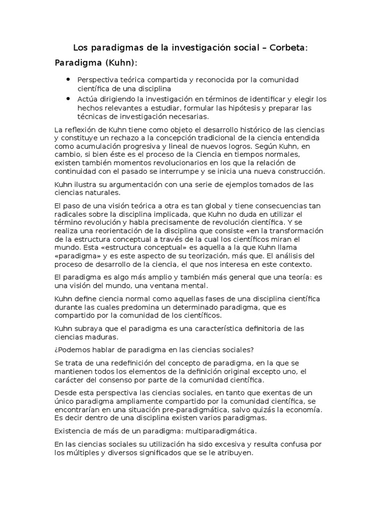 Paradigmas en Investigación Social | PDF | Paradigma | Science