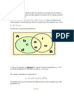 Diferencia de Conjuntos Ejemplos