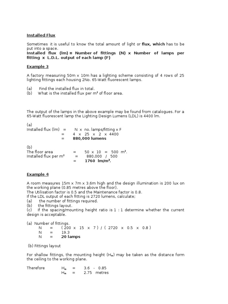 light calculation.docx Lighting Components