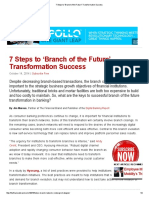 7 Steps To 'Branch of The Future' Transformation Success