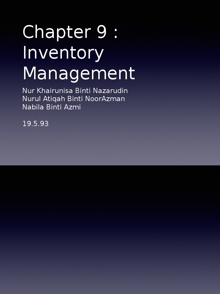 Managing Inventory Effectively A Comprehensive Guide to the Four Main