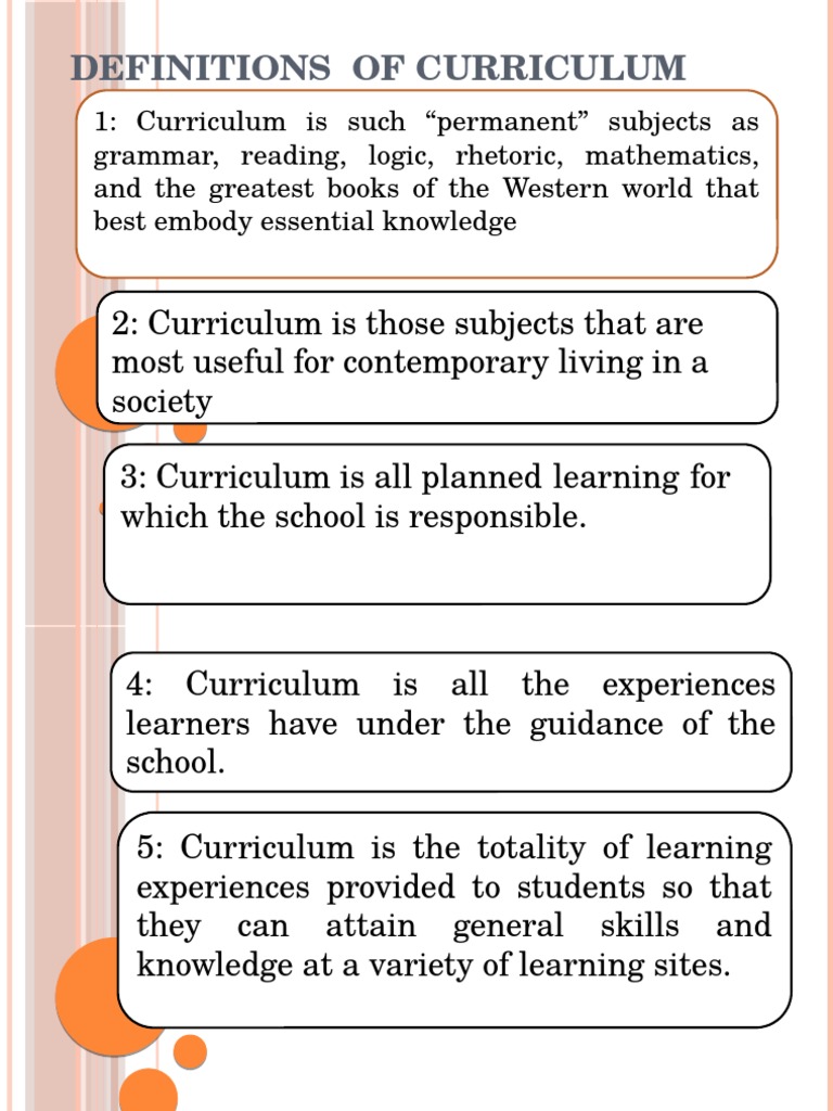 what is your own definition of a curriculum essay