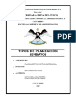 Tipos de Planeación