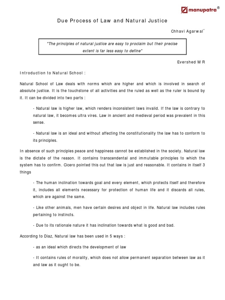 Due process of law pdf due process clause substantive due process