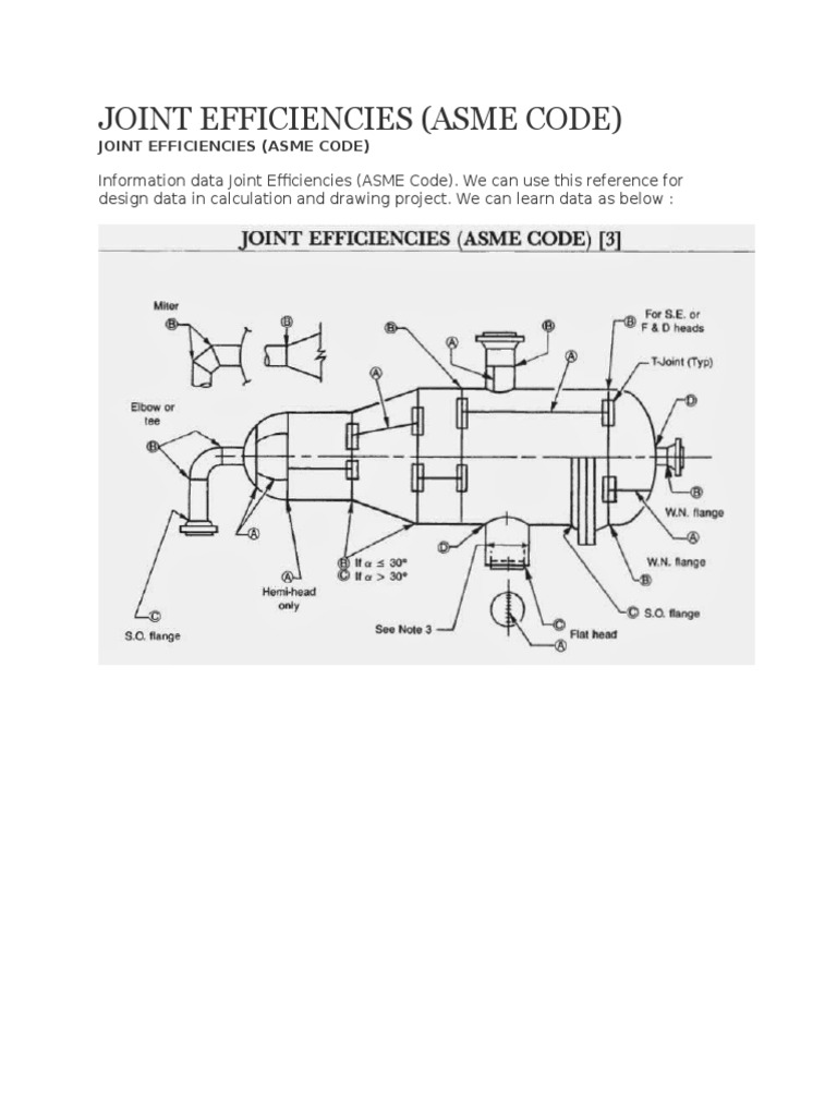 ASME Joint Efficiency Guidelines | PDF