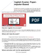 Cambridge English Exams Paper-Based Vs Computer-Based