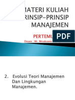 Materi Kuliah Prinsip-Prinsip Manajemen Pertemuan Ke 2