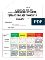 Registro de Tareas y conductaSEXTO-1 PDF