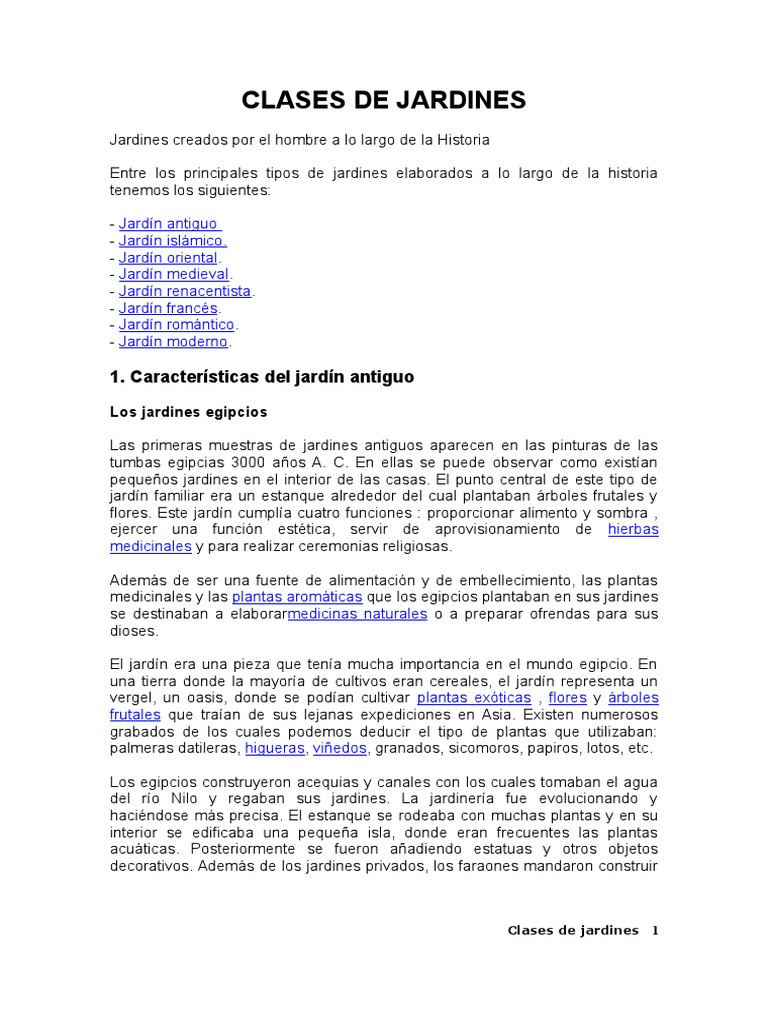 Historia de los Jardines | PDF