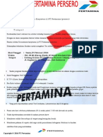 Surat Panggilan Interview Calon Karyawan (i) PT Pertamina (Persero)