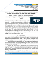 Effect of Water To Cement Ratio and Age On Portland Composite Cement Mortar Porosity, Strength and Evaporation Rate