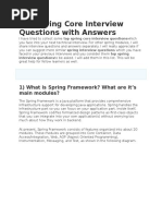 Top Spring Core Interview Questions With Answers