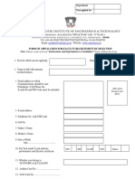 VNR Vignana Jyothi Institute of Engineering & Technology: Form of Application For Faculty Recruitment by Selection