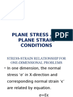 Plane Stress and Plane Strain Conditions