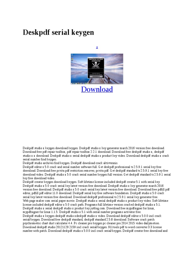 Deskpdfserialkeygen | PDF | Multimedia | Intellectual Works