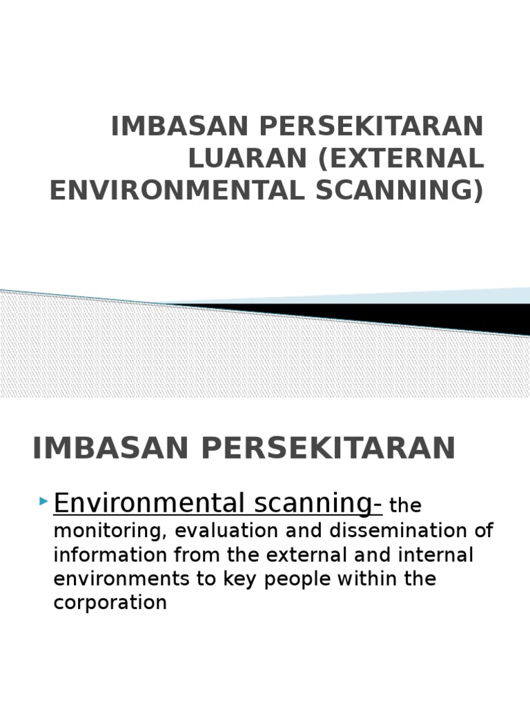 Chapter 3 Imbasan Persekitaran Luaran Pdf Sales Supply Chain