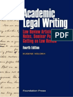 Academic Legal Writing PDF