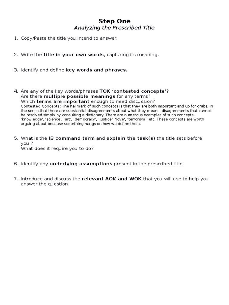 02 - Step 1 - Analyzing The Prescribed Title | PDF