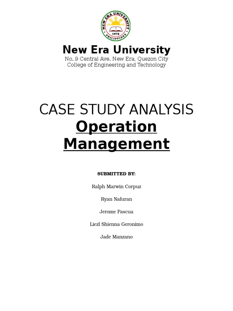 Case Study Analysis: Operation Management | PDF | Inventory | Business