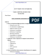 CS6303 Computer Architecture Part B With Keys PDF