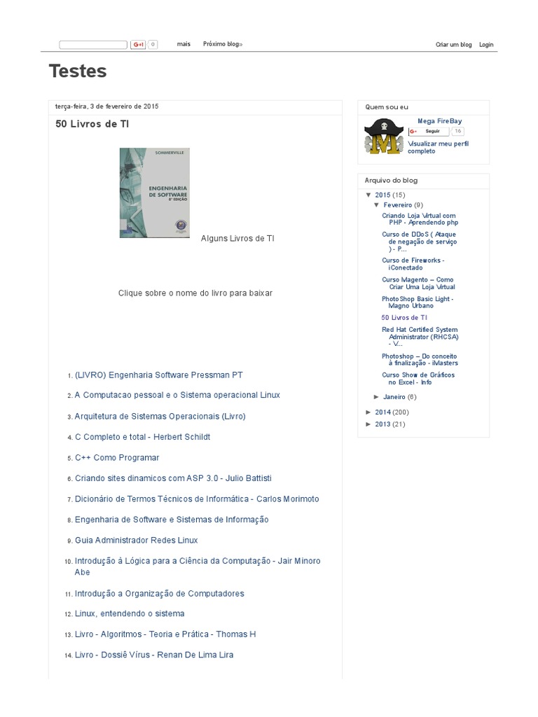 Testes - 50 Livros de TI PDF | PDF | Tecnologia da informação | Era da ...