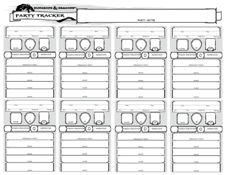 Custom 5E Party Tracker