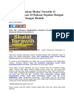 Umar Melakukan Shalat Tarawih 11 Rakaat.docx