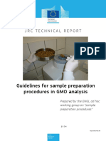 Guidelines For Sample Preparation Procedures in Gmo Analysis