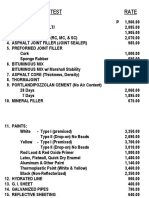 Lab - Testing Fees PDF