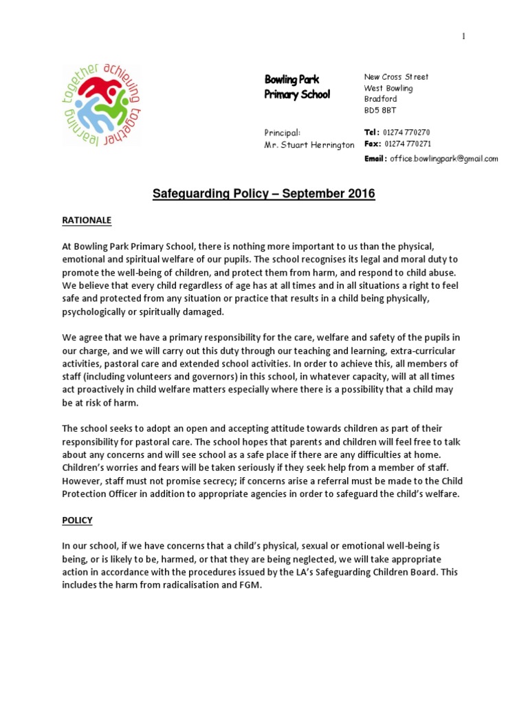 Safeguarding Policy Sept 2016 | PDF | Child Protection | Social ...