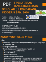 Taklimat Penataran Ujian Lisan Berasaskan Sekolah (Ulbs