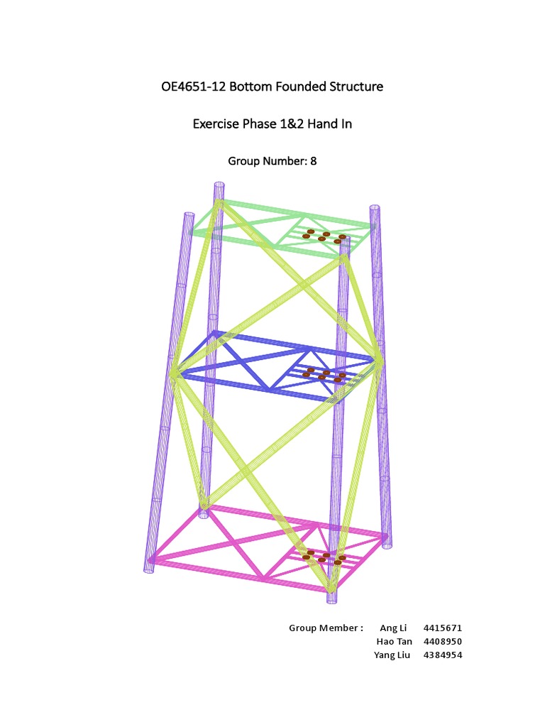 Primary Design of An Offshore Jacket Structure in English Channe | PDF ...