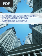 Effective Media Strategies for Communicating Quarterly Earnings