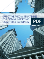 Effective Media Strategies For Communicating Quarterly Earnings
