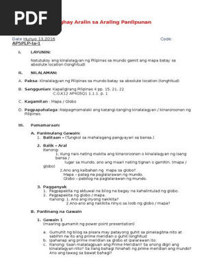 Araling Panlipunan Final Docx