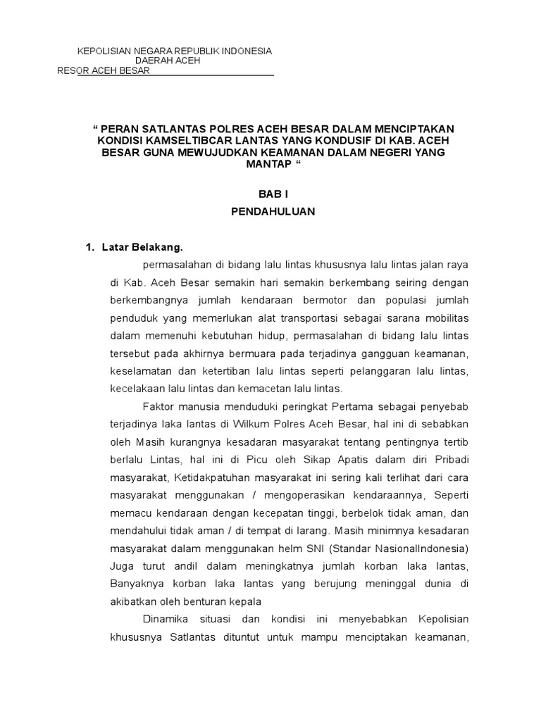 Naskah Karya Perorangan Polri