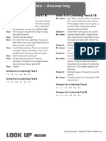 Listening Tests - Answer Key: Units 1-4: Listening Test A / B Units 5-8: Listening Test A / B