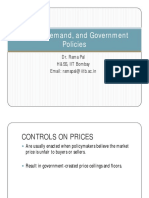 Supply, Demand, and Government Policies: Dr. Rama Pal H&SS, IIT Bombay Email: Ramapal@iitb - Ac.in