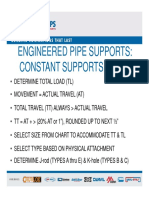 Engineered Pipe Supports: Constant Supports Sizing