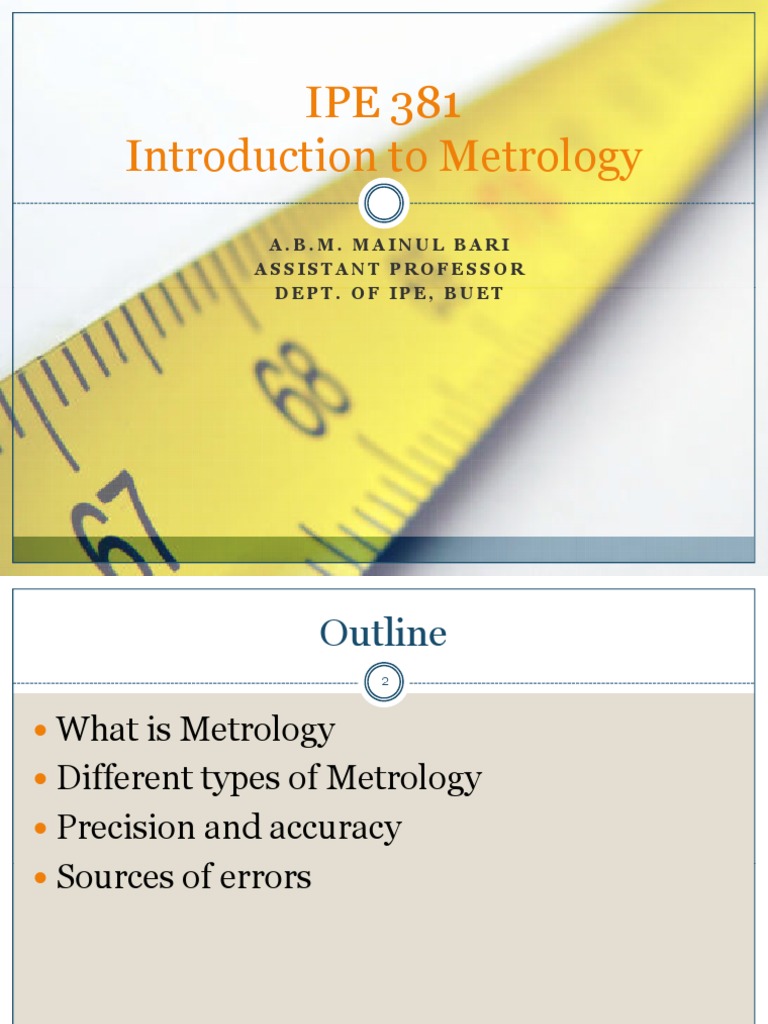 1_ Introduction to Metrology.pdf Metrology Measurement Free 30