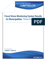 Fiscal Stress Monitoring System Results For Municipalities:: Comptroller