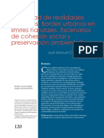 Diversidad de Realidades Mutables: Borde Urbanos en Límites Naturales. Escenarios de Cohesión Social y Preservación Ambiental, 2012. José Manuel Cortés Vega